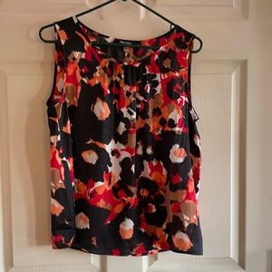 Nine West Sleeveless Top- Black Cherry Multi- M